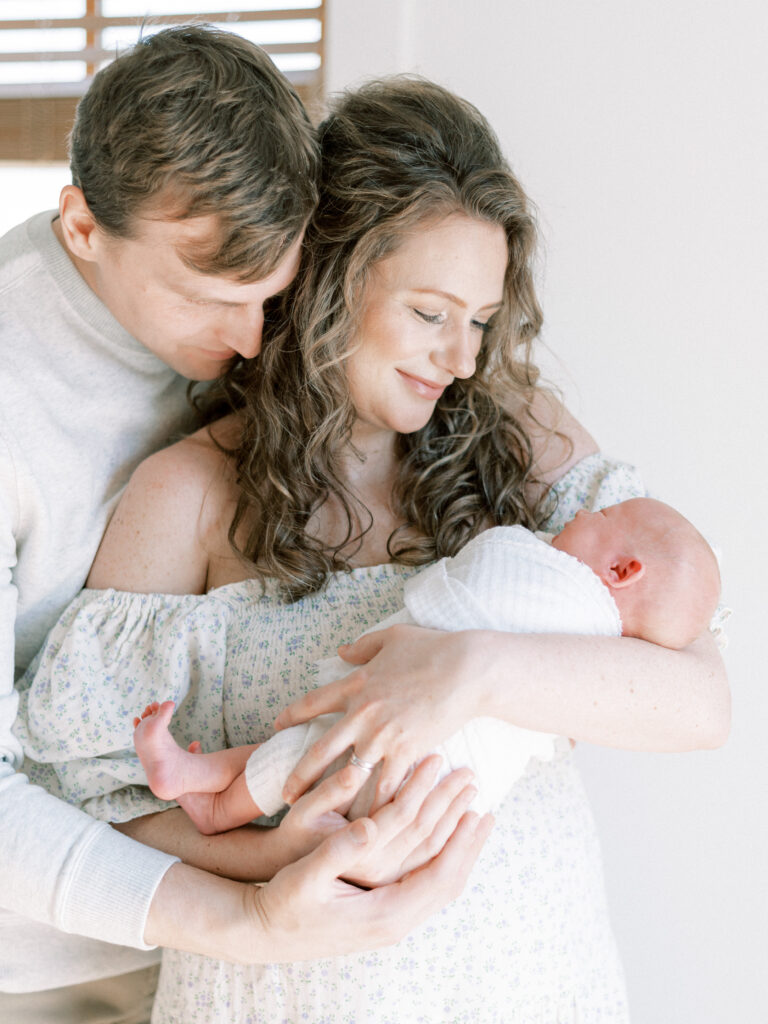Edmonton newborn photography mom, dad and newborn baby